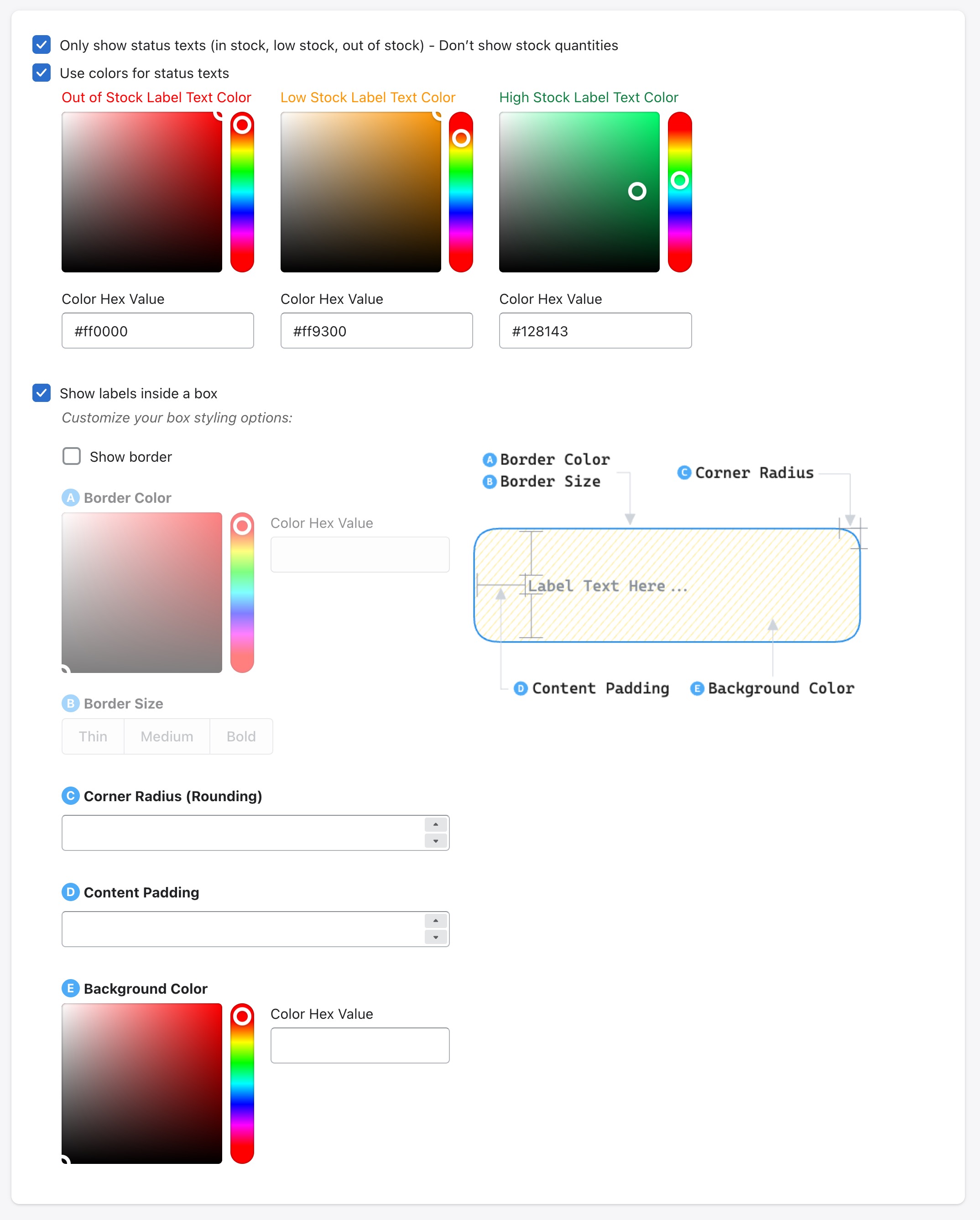 Color and Style Customization Options