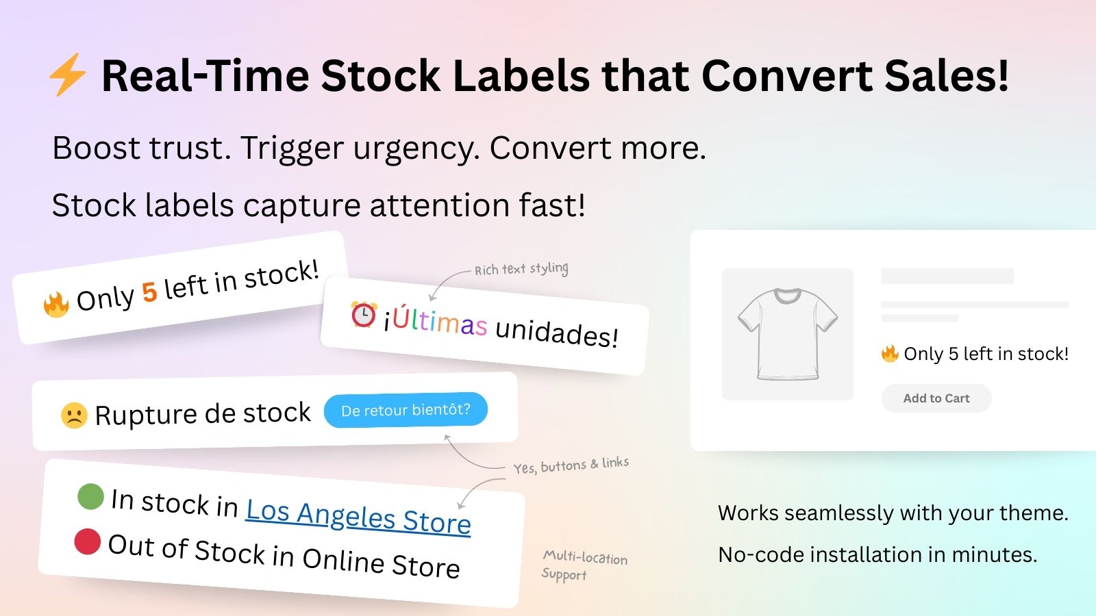 Real-Time Stock Labels that Convert Sales