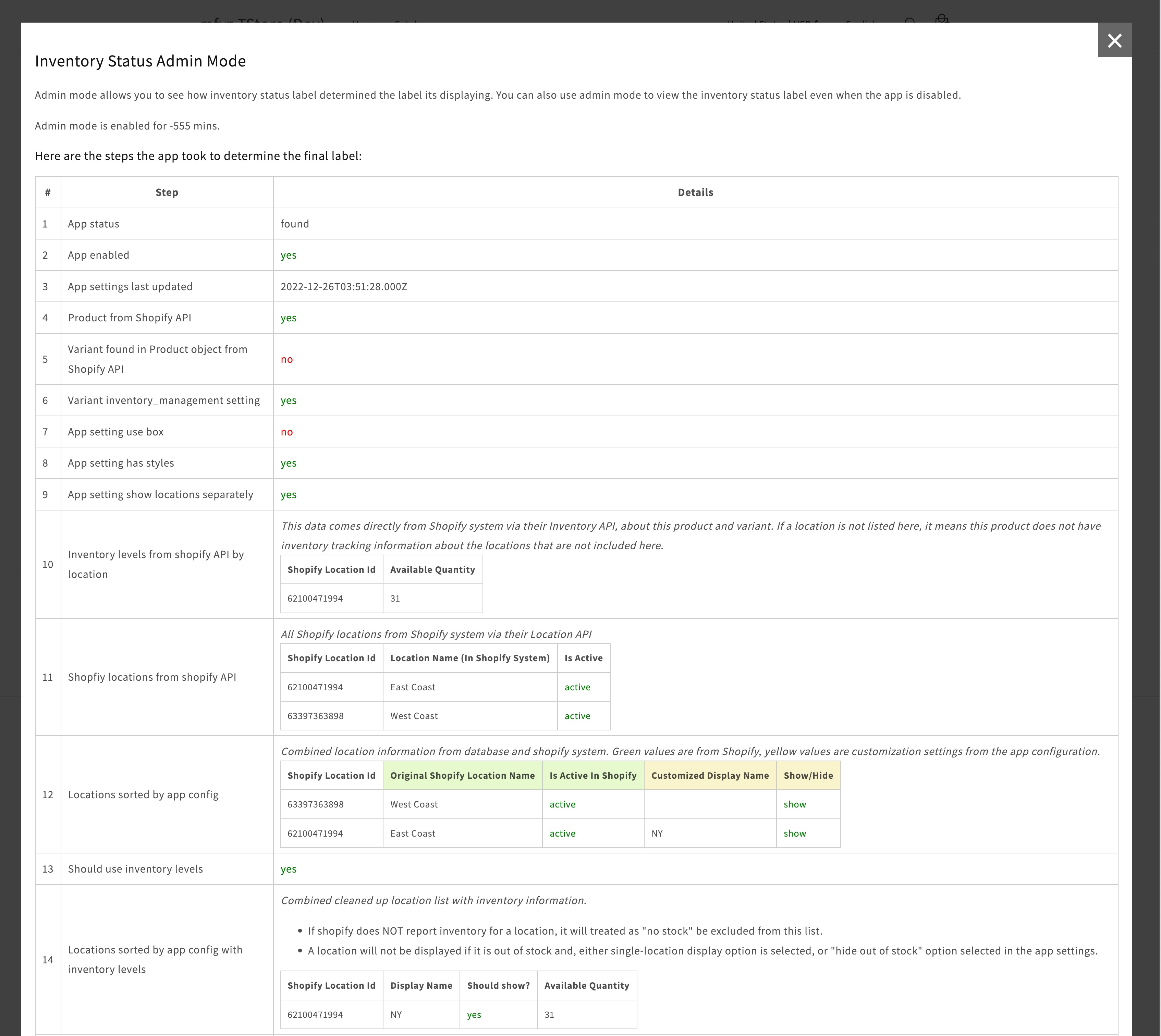 Admin Preview Mode Detailed Information